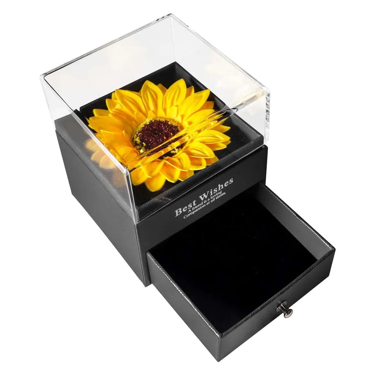 Necklace and Sunflower Box Velove – 18K Gold Plated